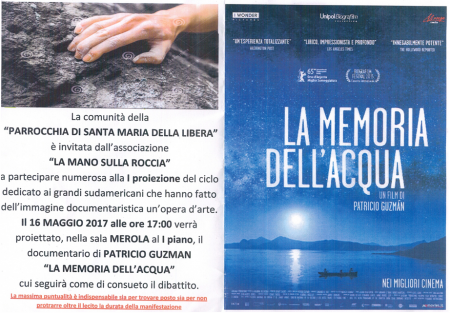 16/05/2017 Cineforum: La memoria dell'acqua - Resoconto
